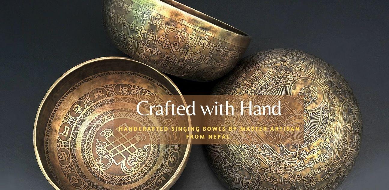 Carved Singing bowl - Himalayas Shop