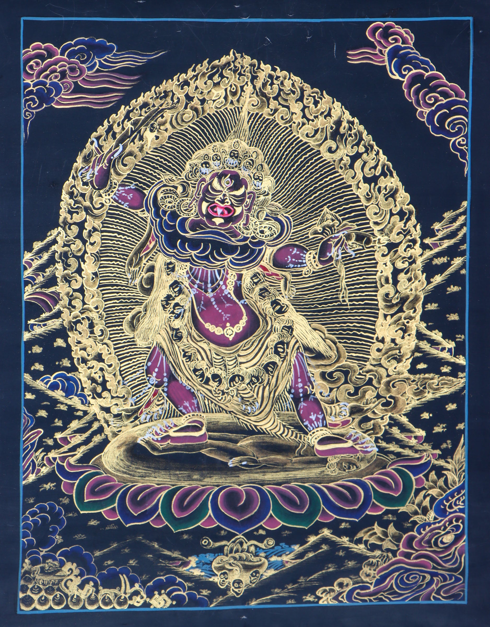 Ekajati Thangka Painting for protection against bad energies.