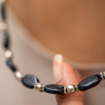 Blue Goldstone Beaded Necklace