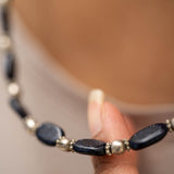 Blue Goldstone Beaded Necklace