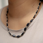 Blue Goldstone Beaded Necklace