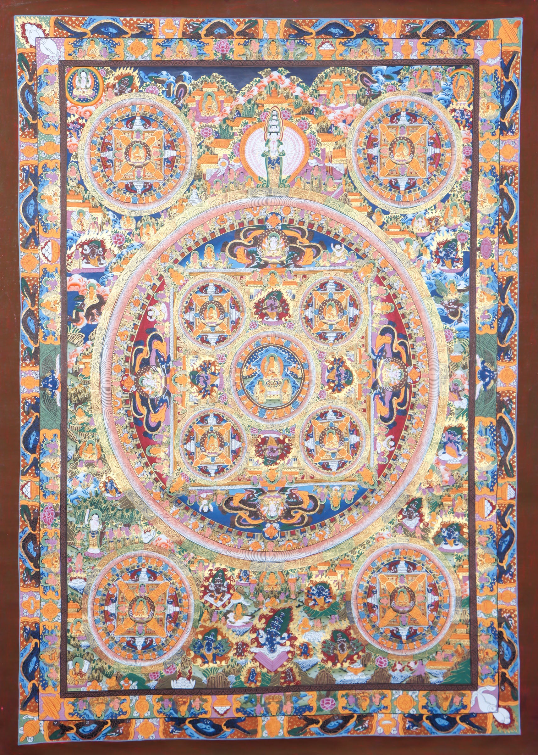 Buddha Mandala Thangka for wall decpr and  spirituality.