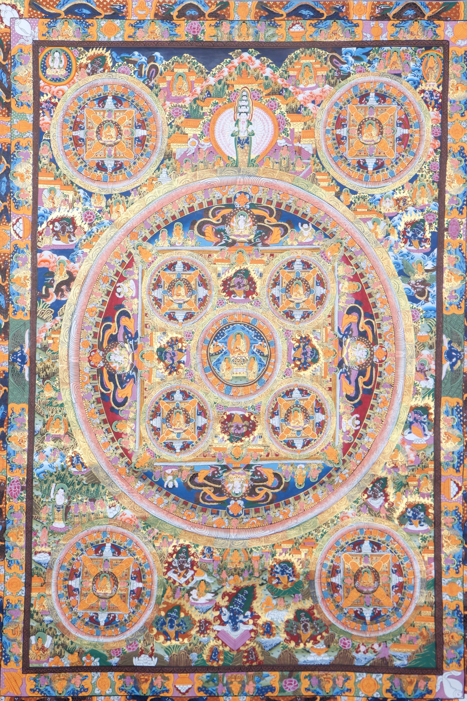 Buddha Mandala Thangka for wall decpr and spirituality.