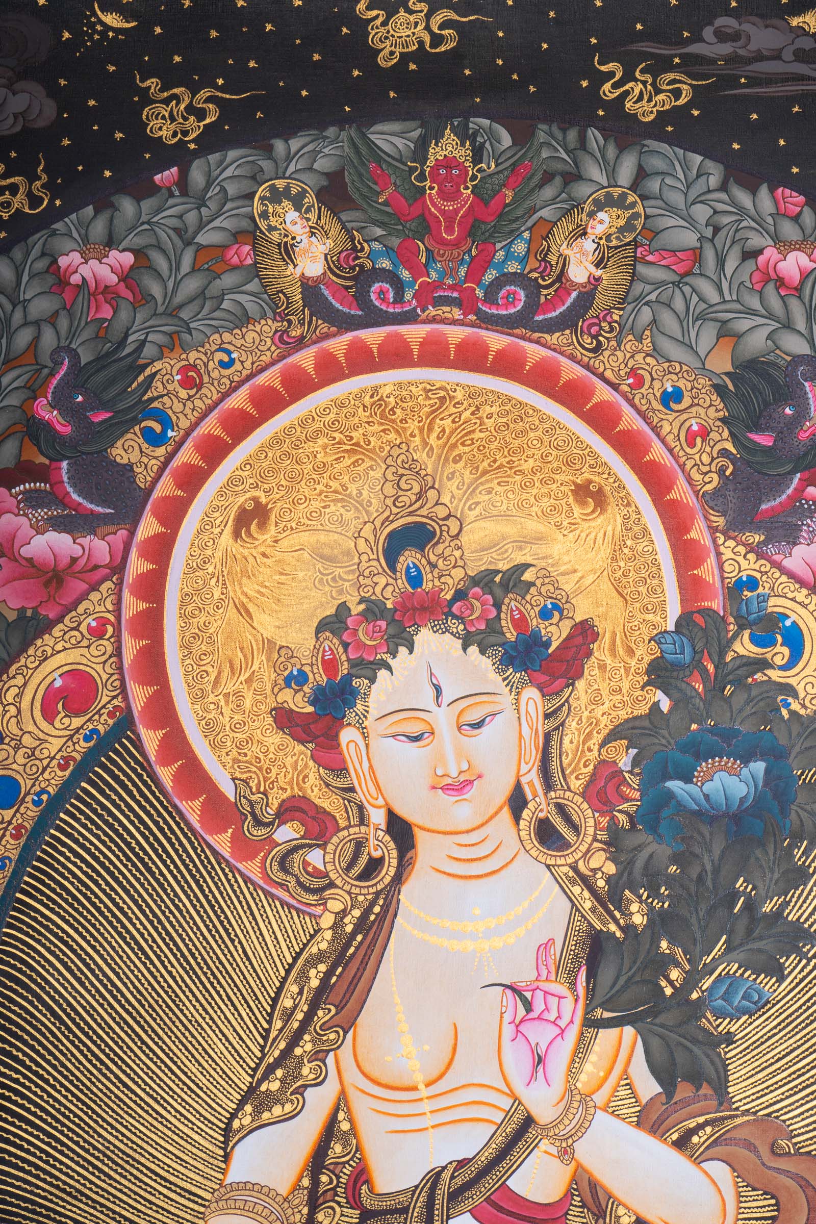 White Tara Thangka Painting
