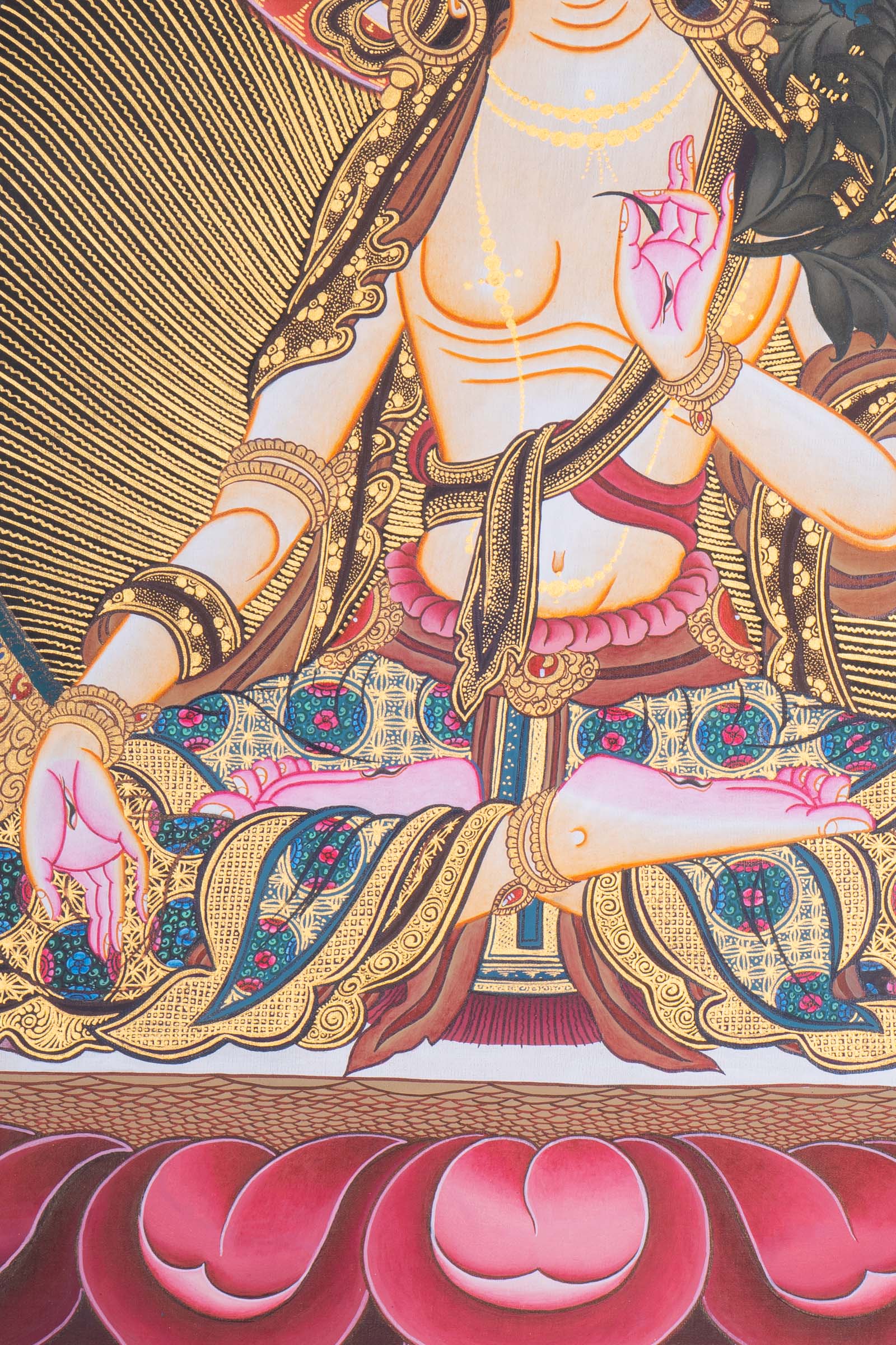 White Tara Thangka Painting