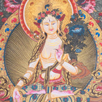 White Tara Thangka Painting
