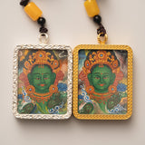 Green Tara Thangka with Locket