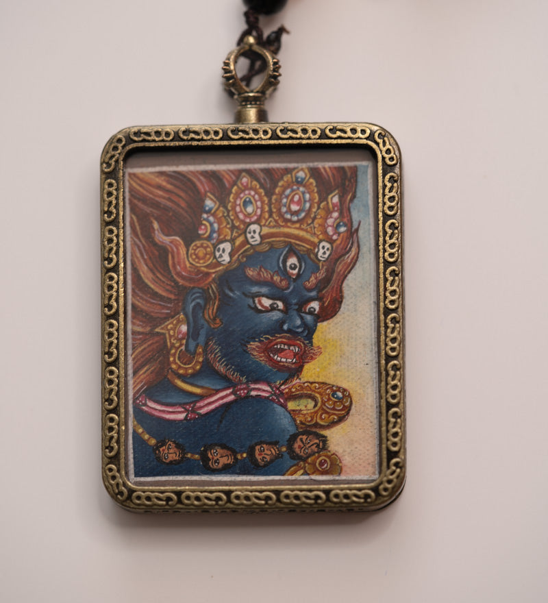 Wrathful Mahakala Ghau Thangka Locket