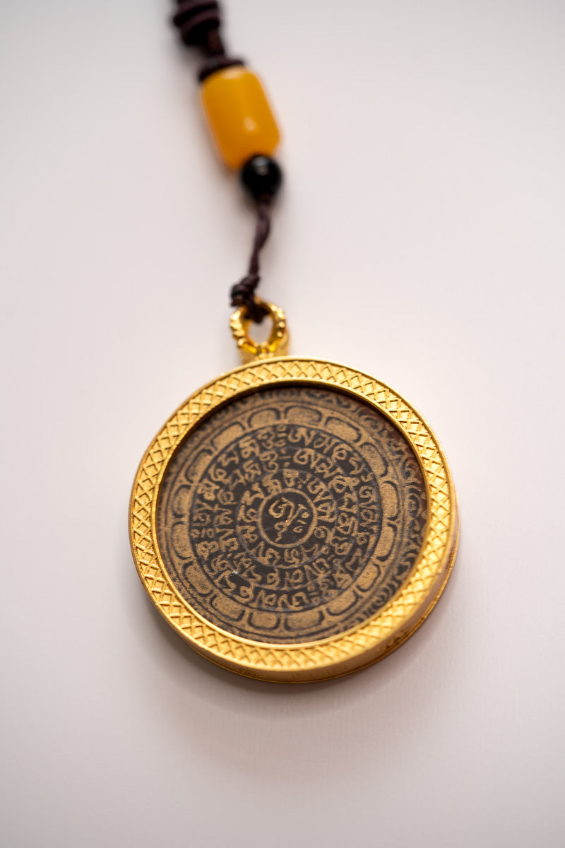 Om Ghau Thangka Locket - Sacred Amulet