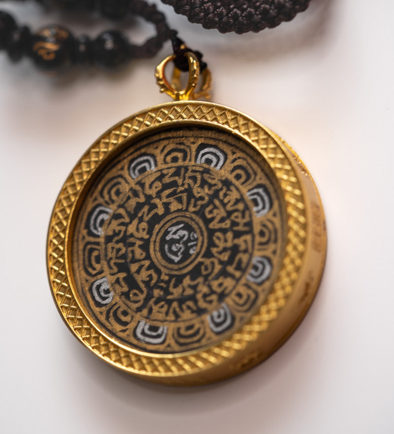 Om Ghau Thangka Locket - Sacred Amulet