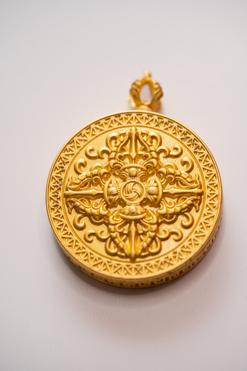 Om Ghau Thangka Locket - Sacred Amulet