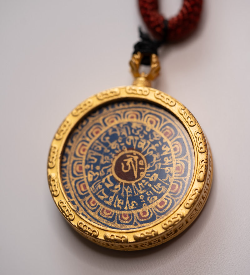 Ghau Thangka Locket - Om Mantra