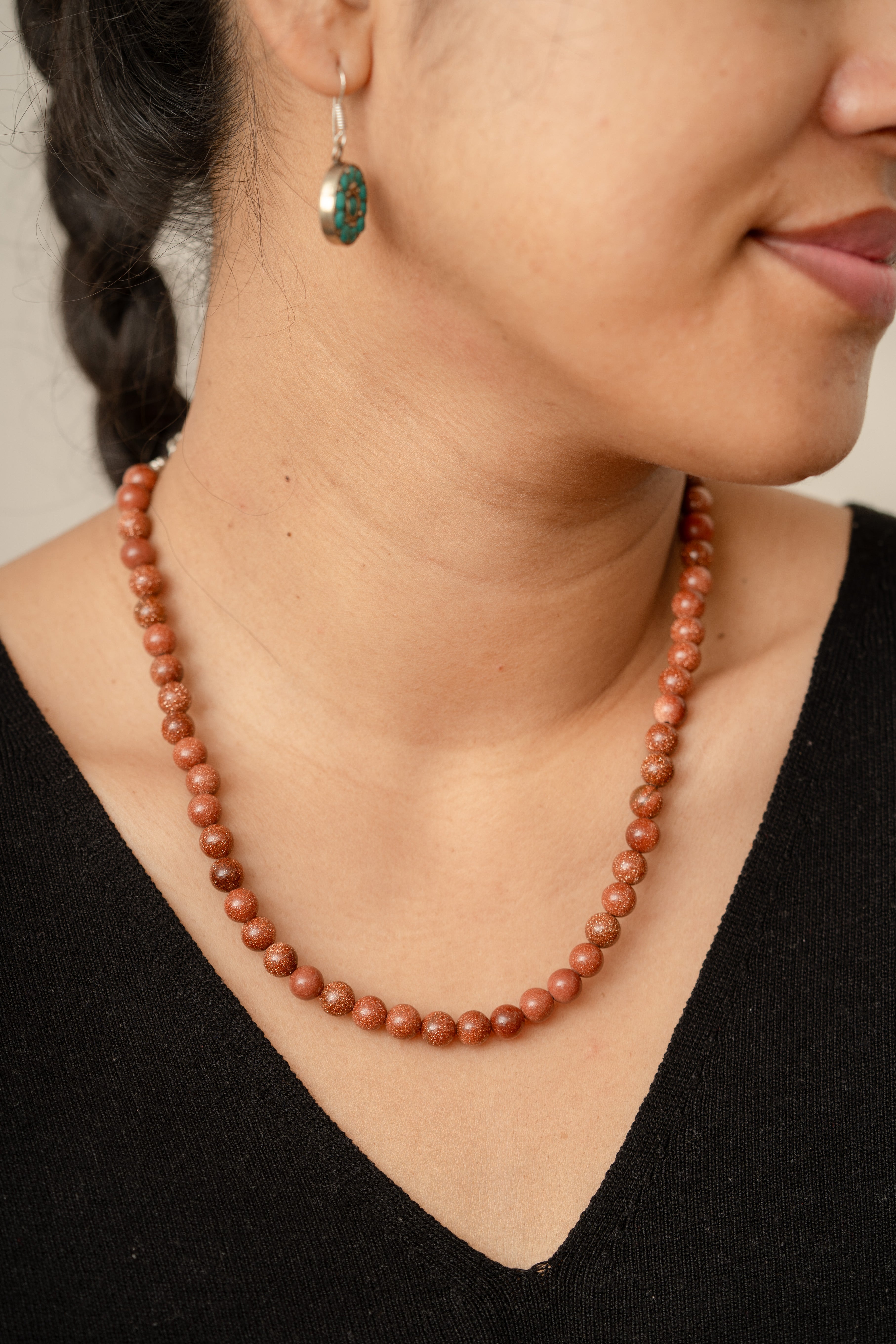 Goldstone sparkling necklace