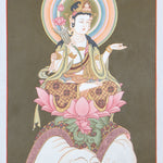 Japanese Buddha Thangka Painting for wall decor.