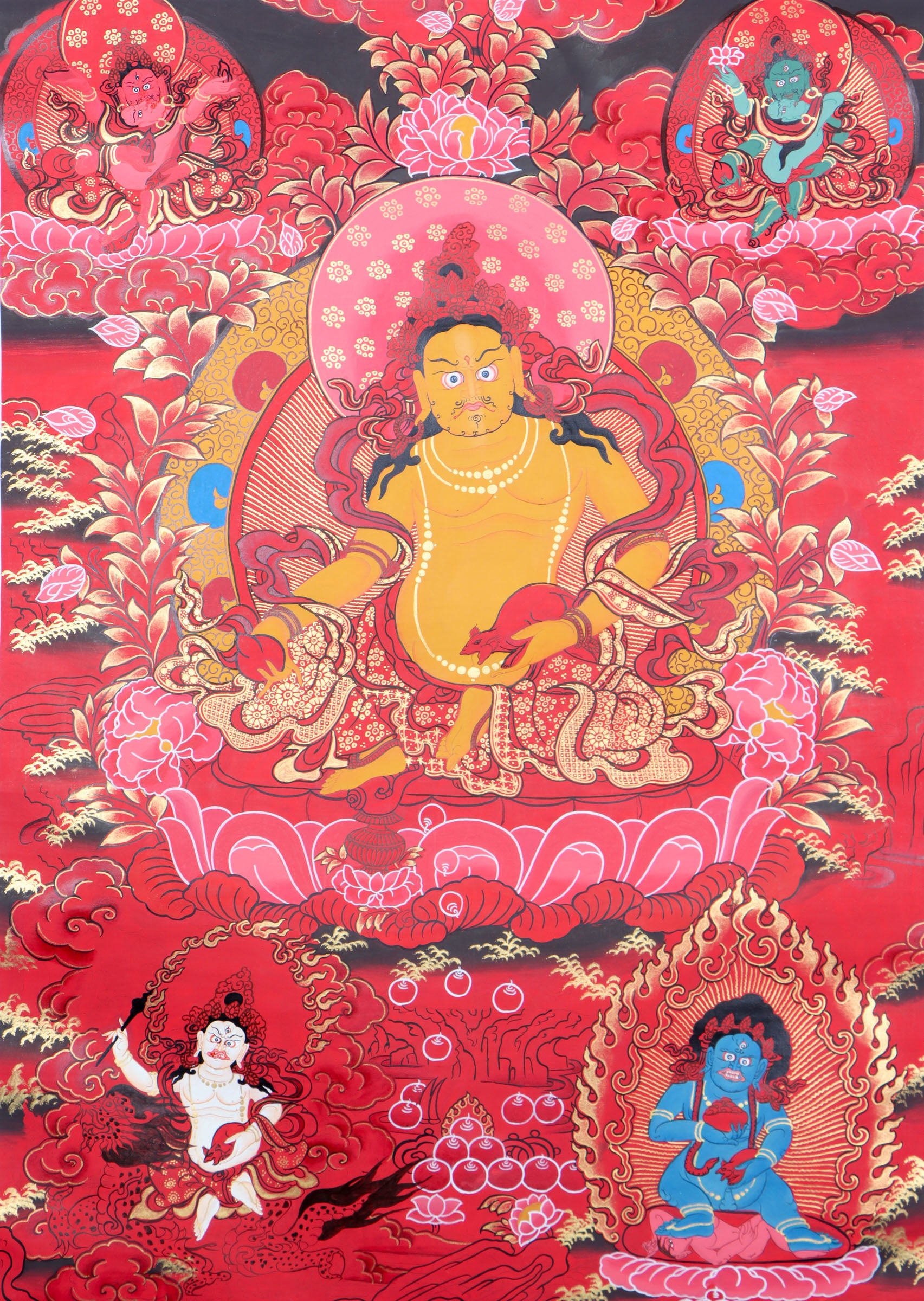 Kuber Thangka Paintings facilitate meditation and transformation of the Mind and Body.