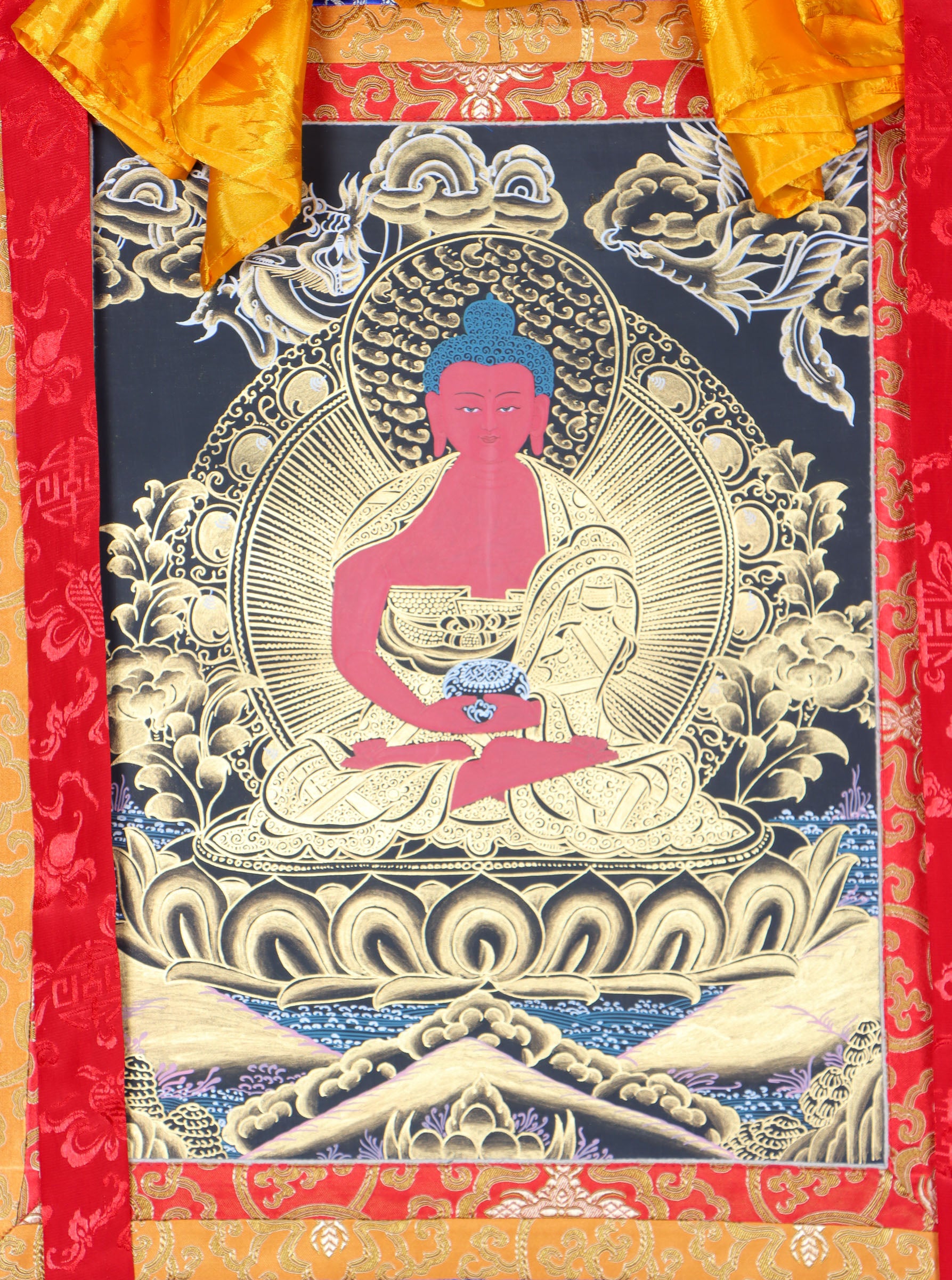 Amitabha Brocade Thangka Painting for enlightenment.