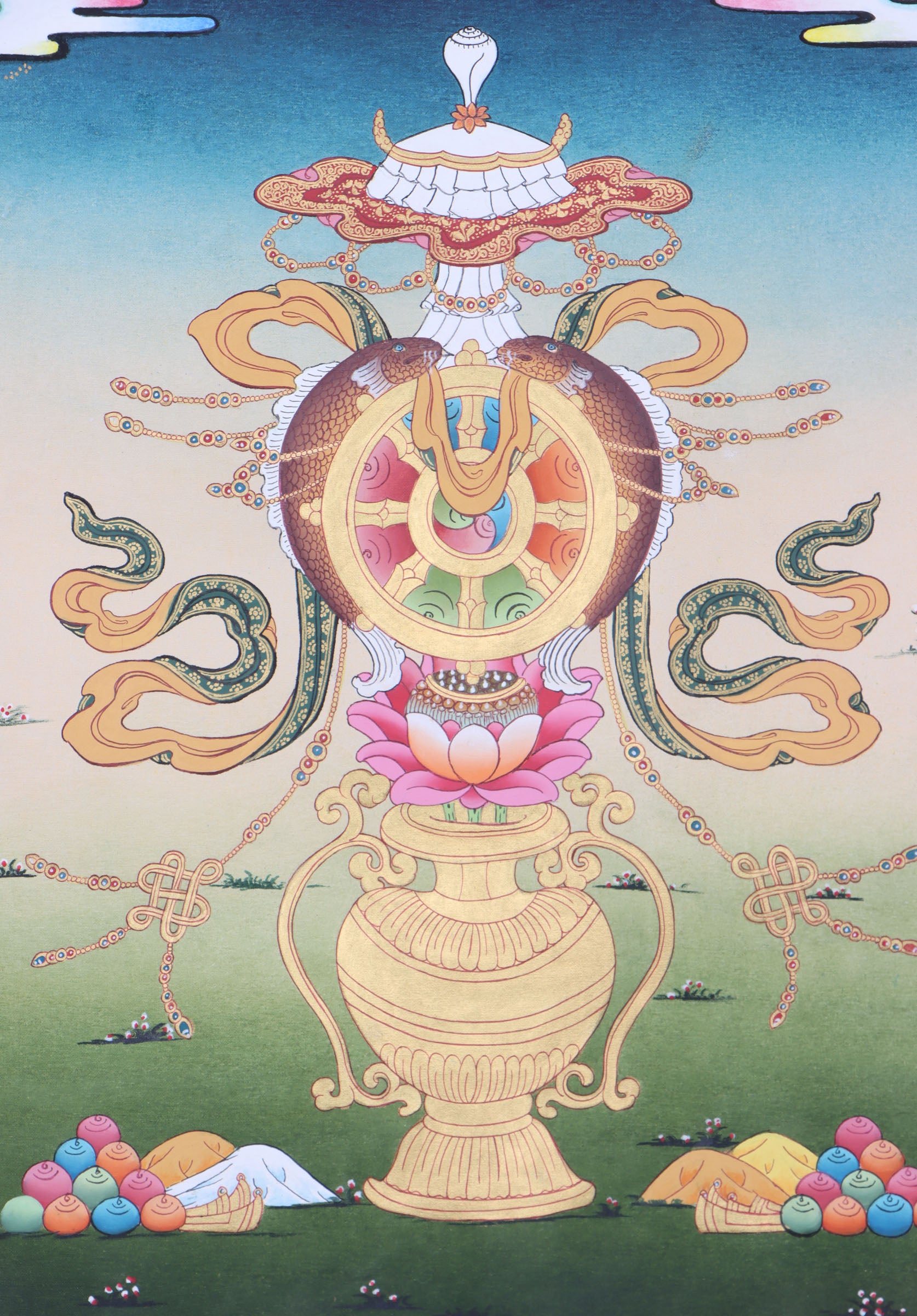 Asthamangal Thangka for spiritual guidance and protection.