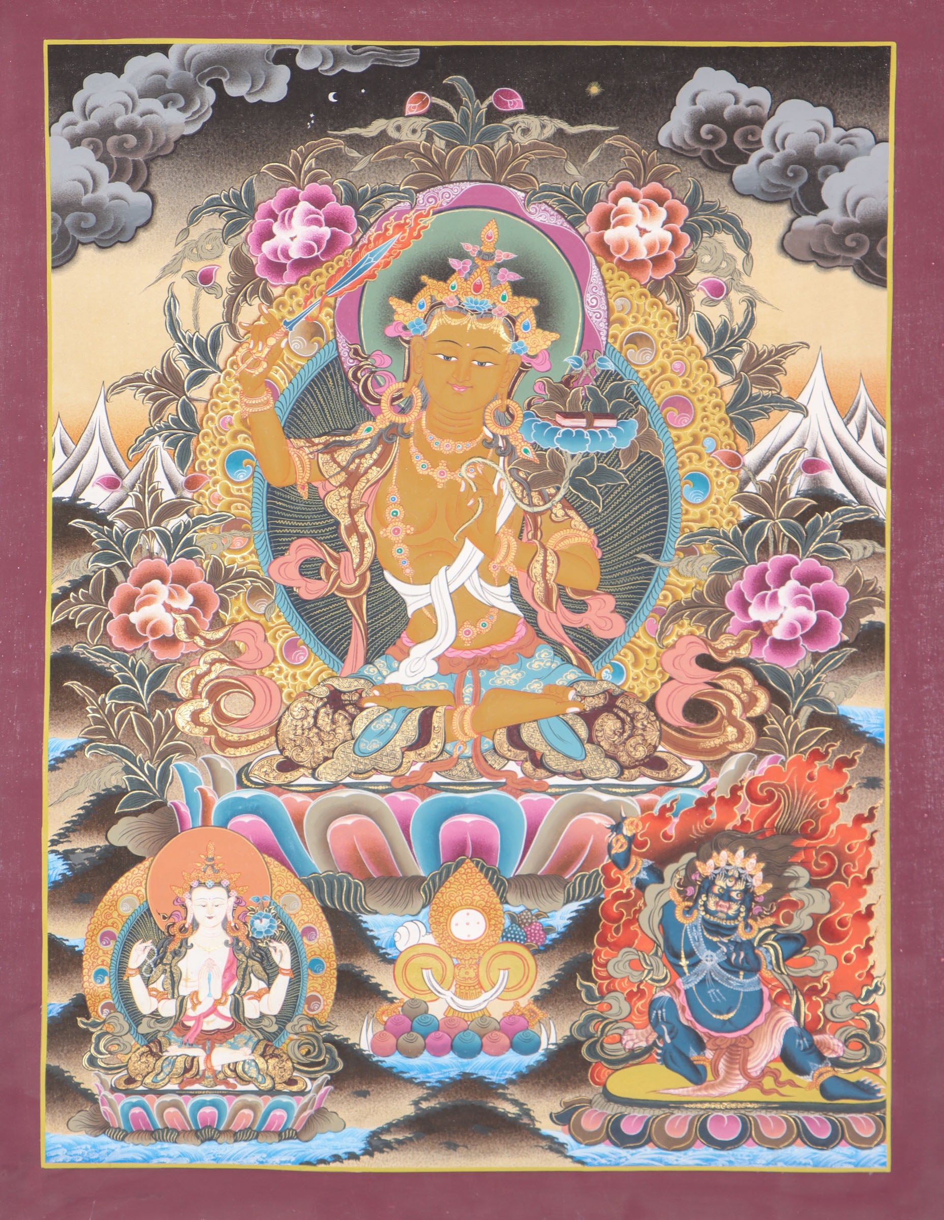 Manjushri Thangka for compassion and enlightment.