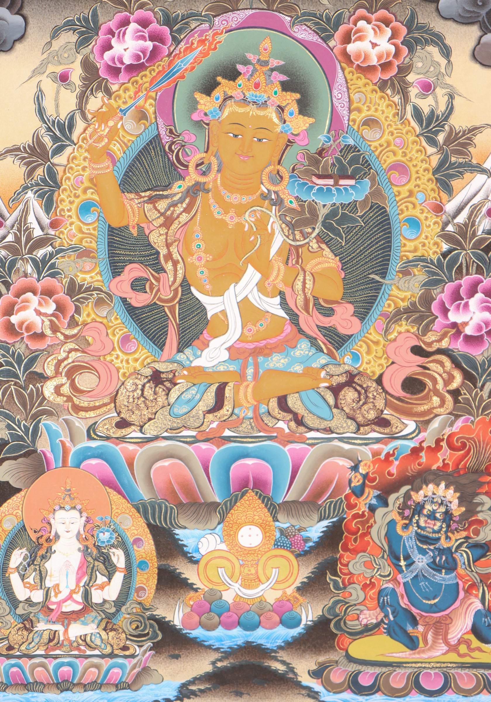 Manjushri Thangka for compassion and enlightment.