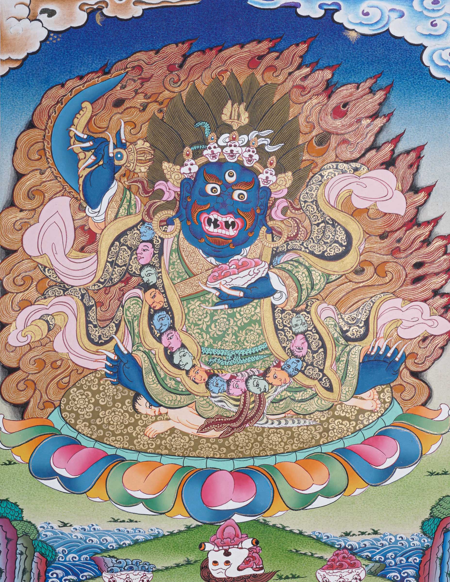 Mahakala Thangka - Handpainted Painting