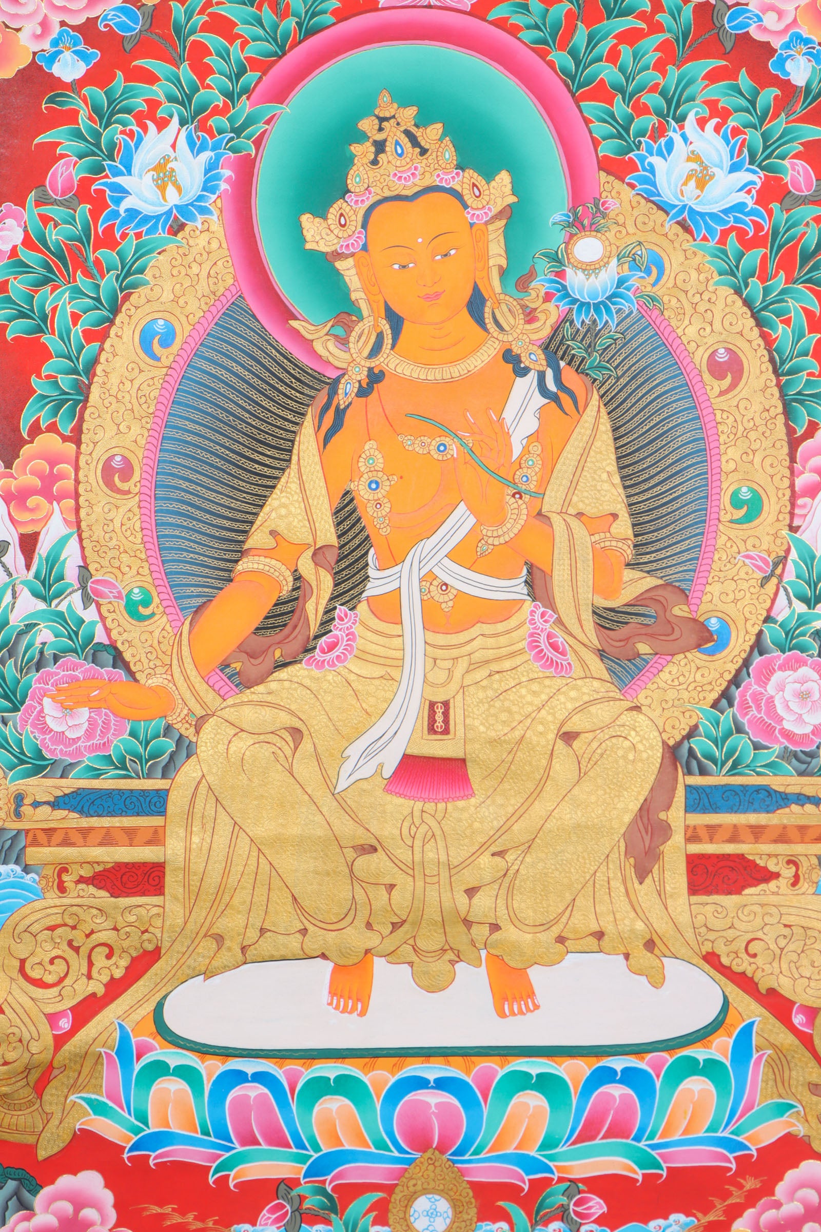 Maitreya Thangka serve as visual aids for contemplation and devotion.