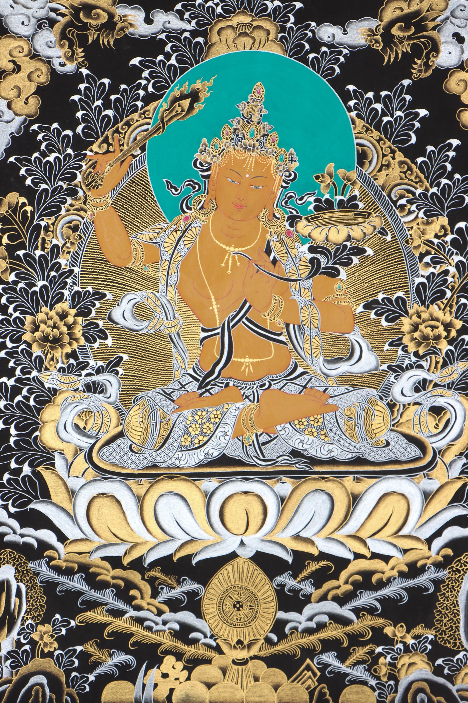 Manjushree Thangka can lead practitioners towards the path of liberation and enlightenment.