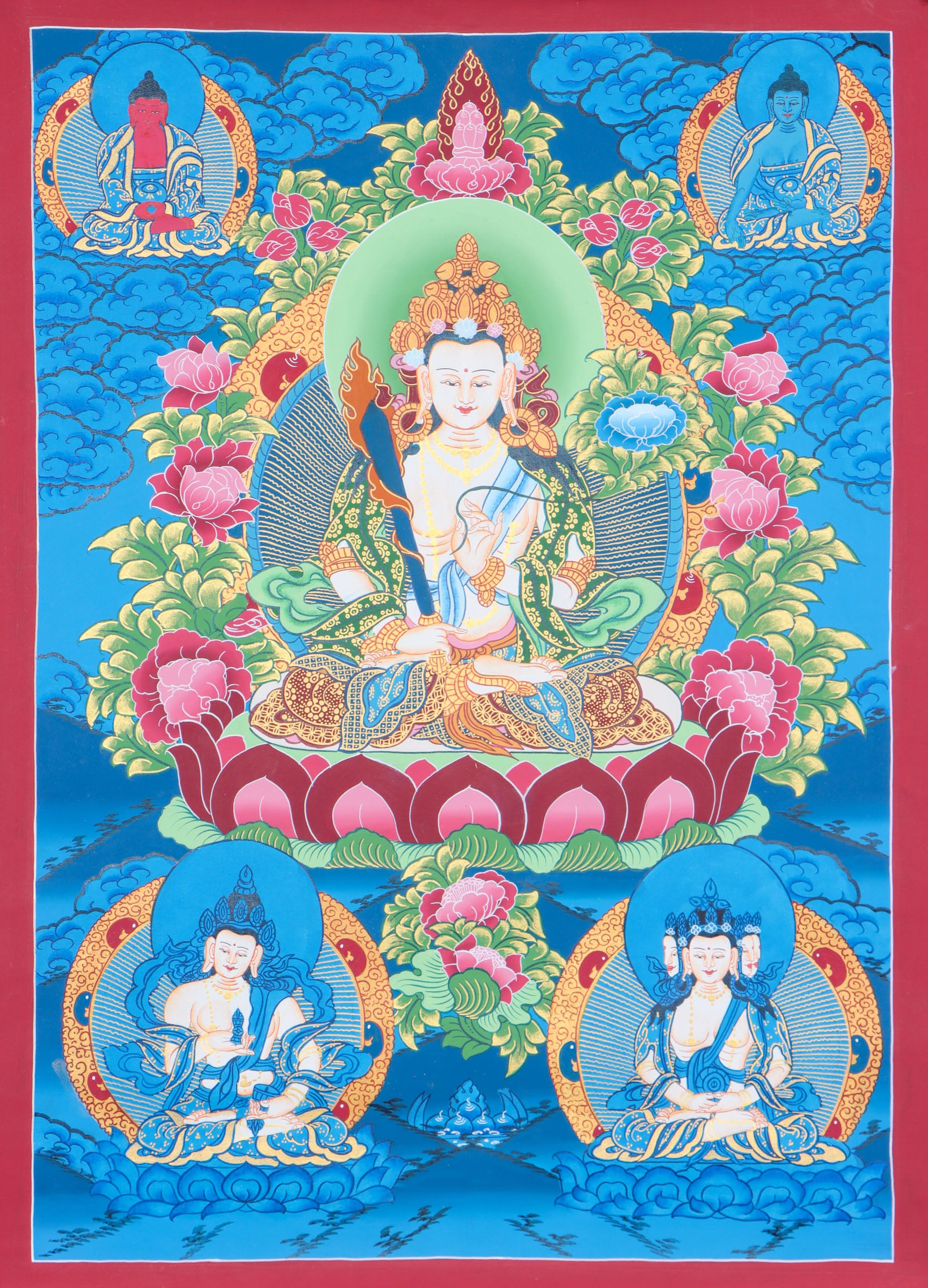 Manjushri Thangka  for spiritual progression and education.