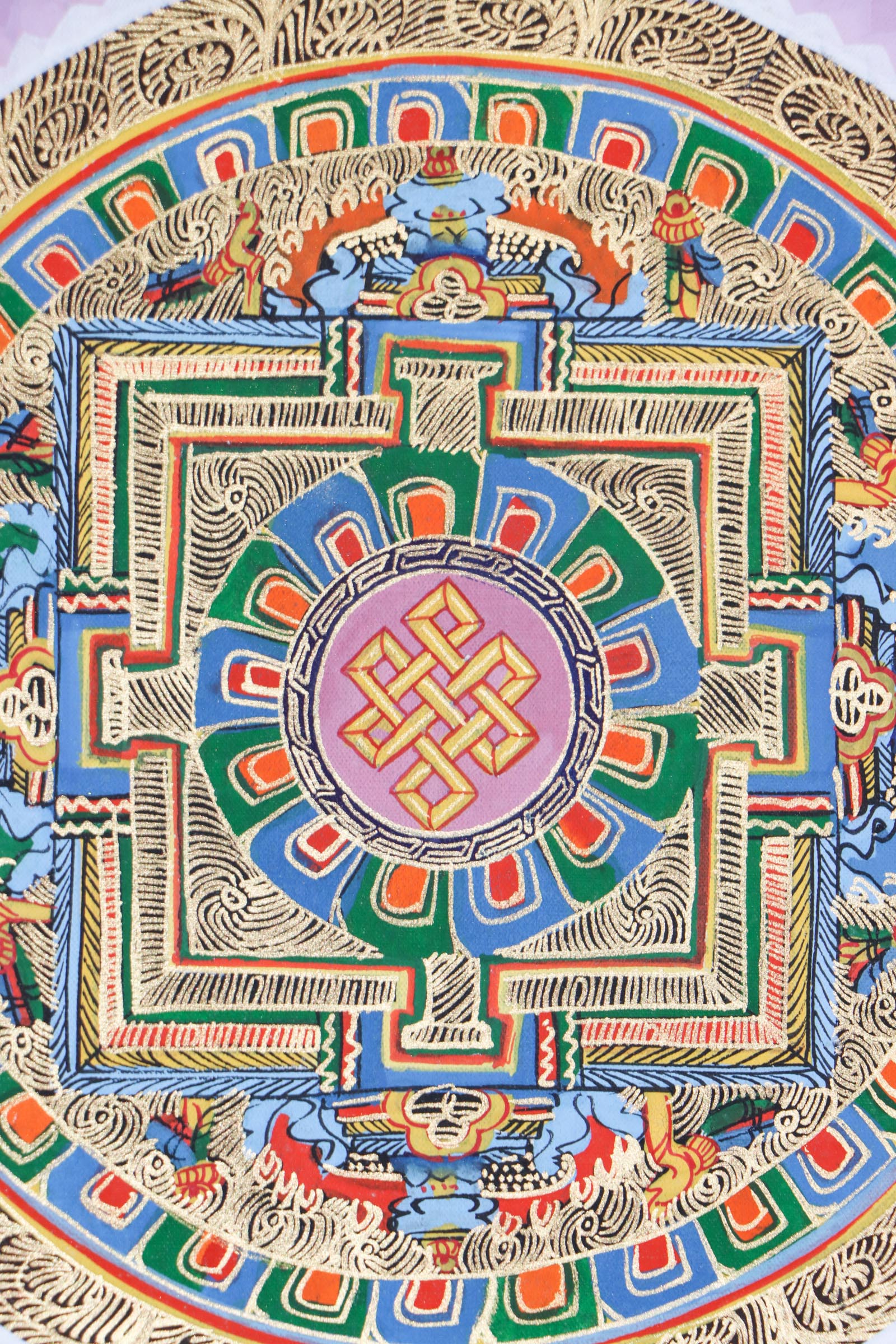 Hand painted Thangka using cotton canvas for home decor, meditation