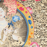 White Tara Thangka - Tibetan Painting