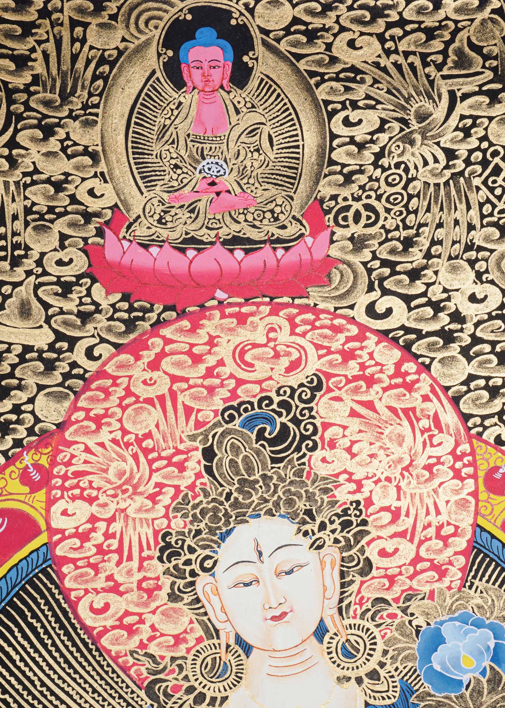 White Tara Thangka - Tibetan Painting