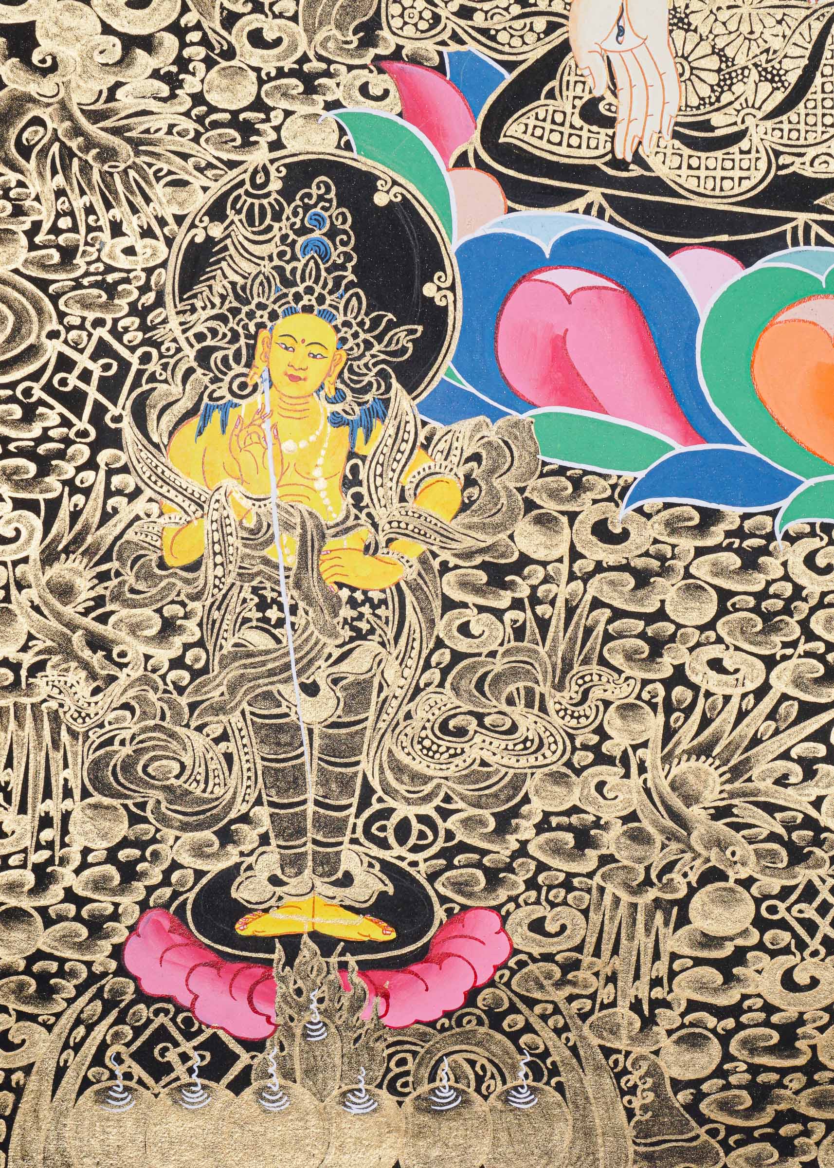 White Tara Thangka - Tibetan Painting