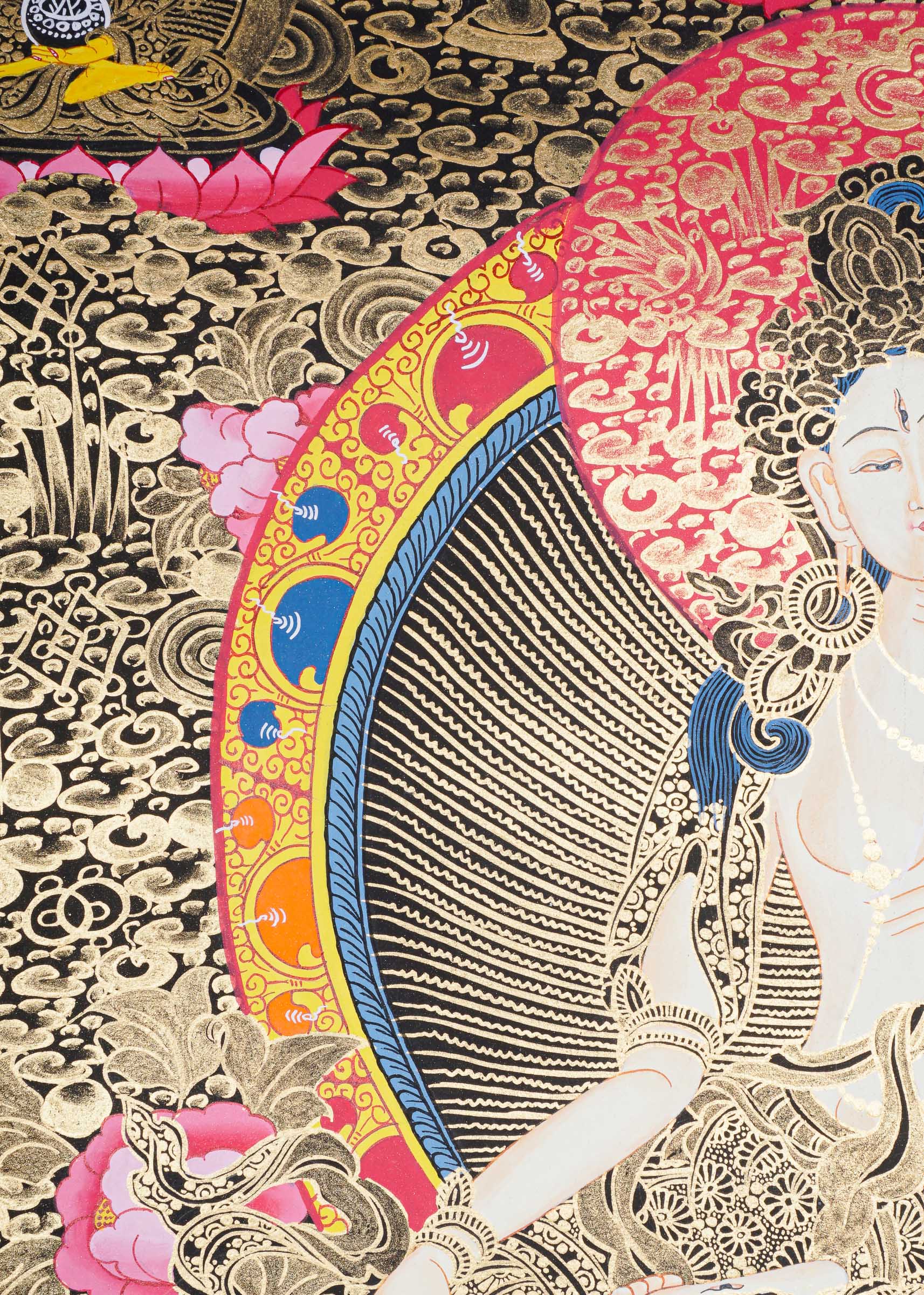 White Tara Thangka - Tibetan Painting