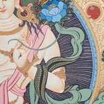 White Tara Thangka - Female deity painting