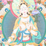 White Tara Thangka for meditation and enlightment.
