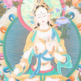 White Tara Thangka for meditation and enlightment.