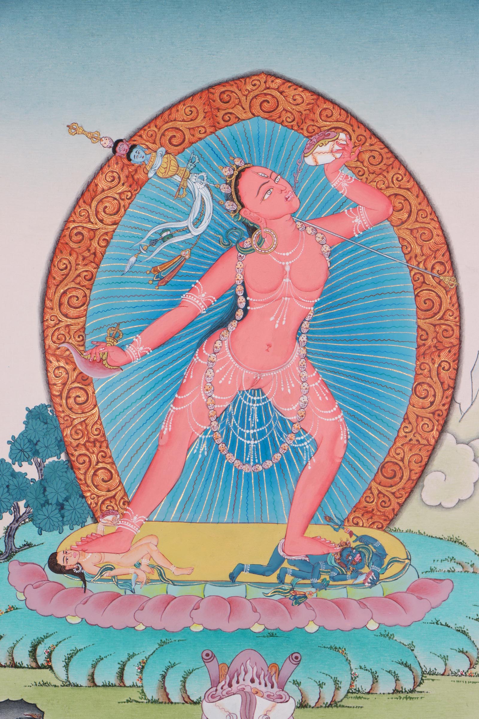 Vajra Yogini Thangka painting on canvas for Buddhism Practice 