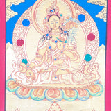 White Tara Thangka Painting is an ideal tool for meditative reflection.