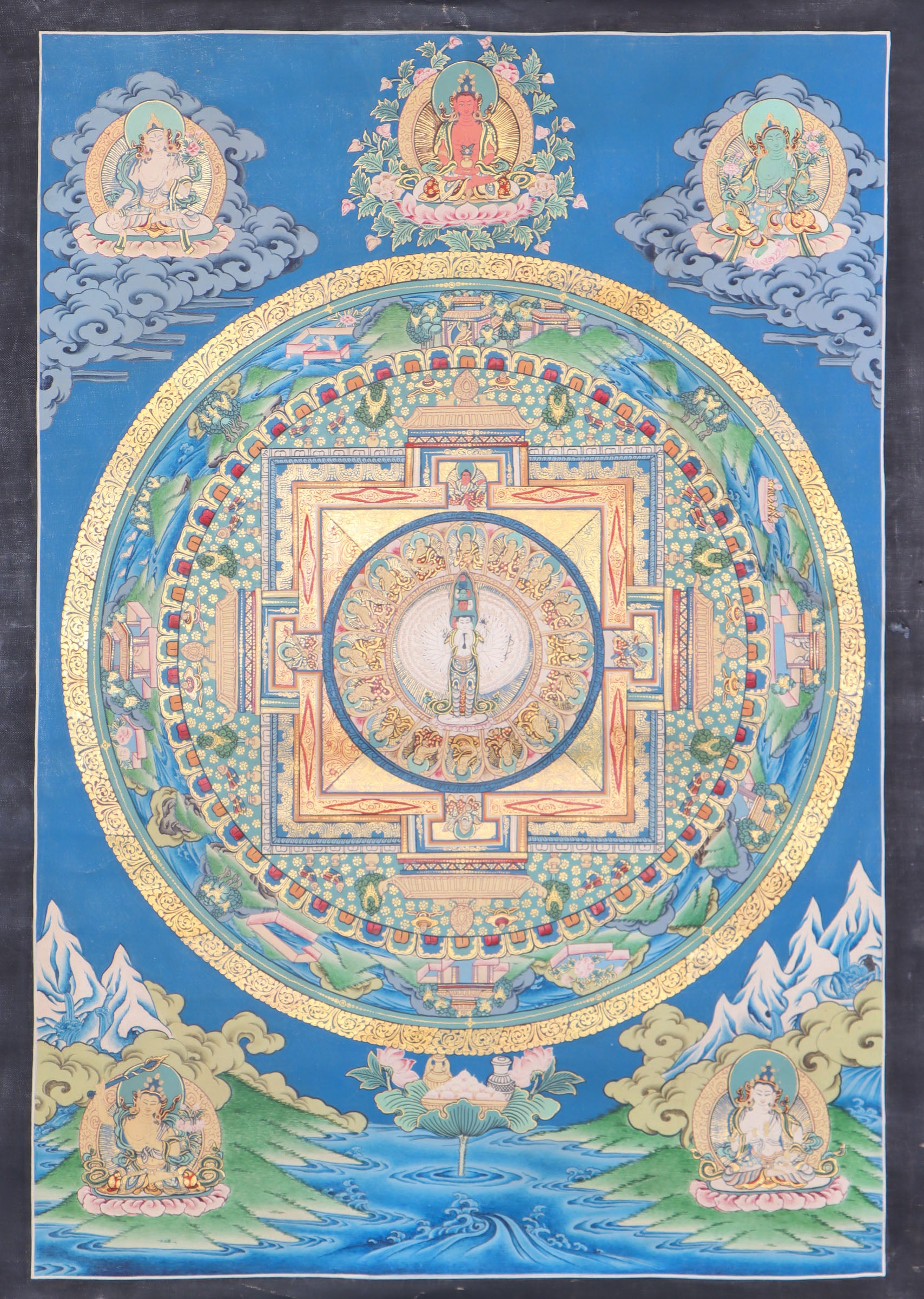 Lokeshwor Mandala Thangka for wall decor and spirituality.