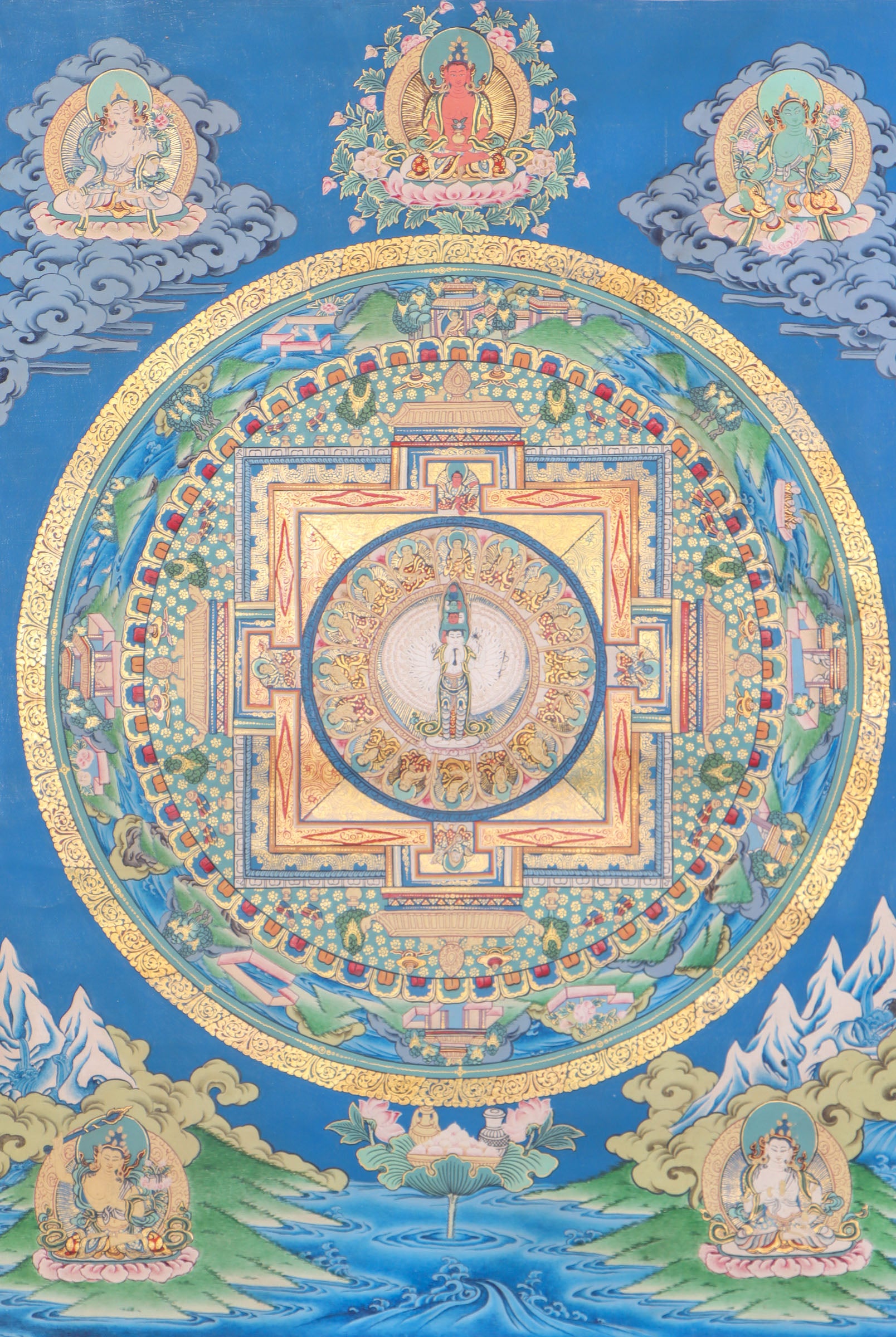 Lokeshwor Mandala Thangka for wall decor and spirituality.