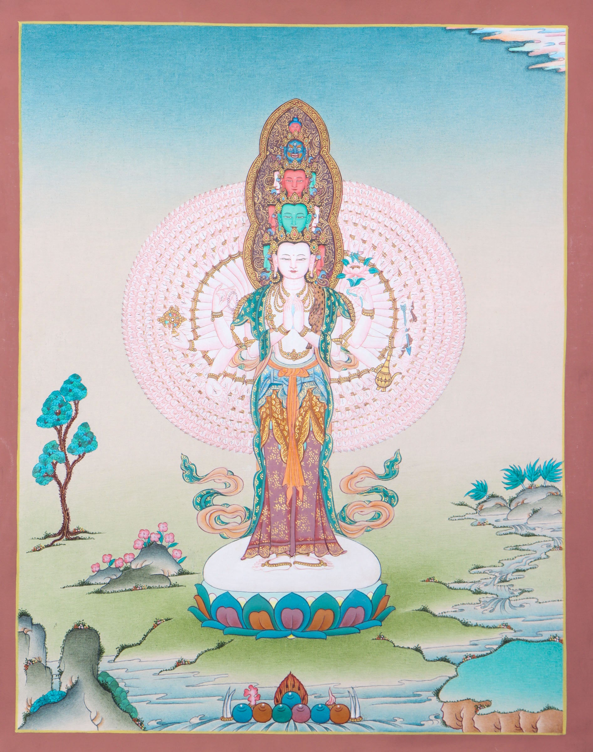 Lokeshwor Thangka is a reflective and spiritual tool.