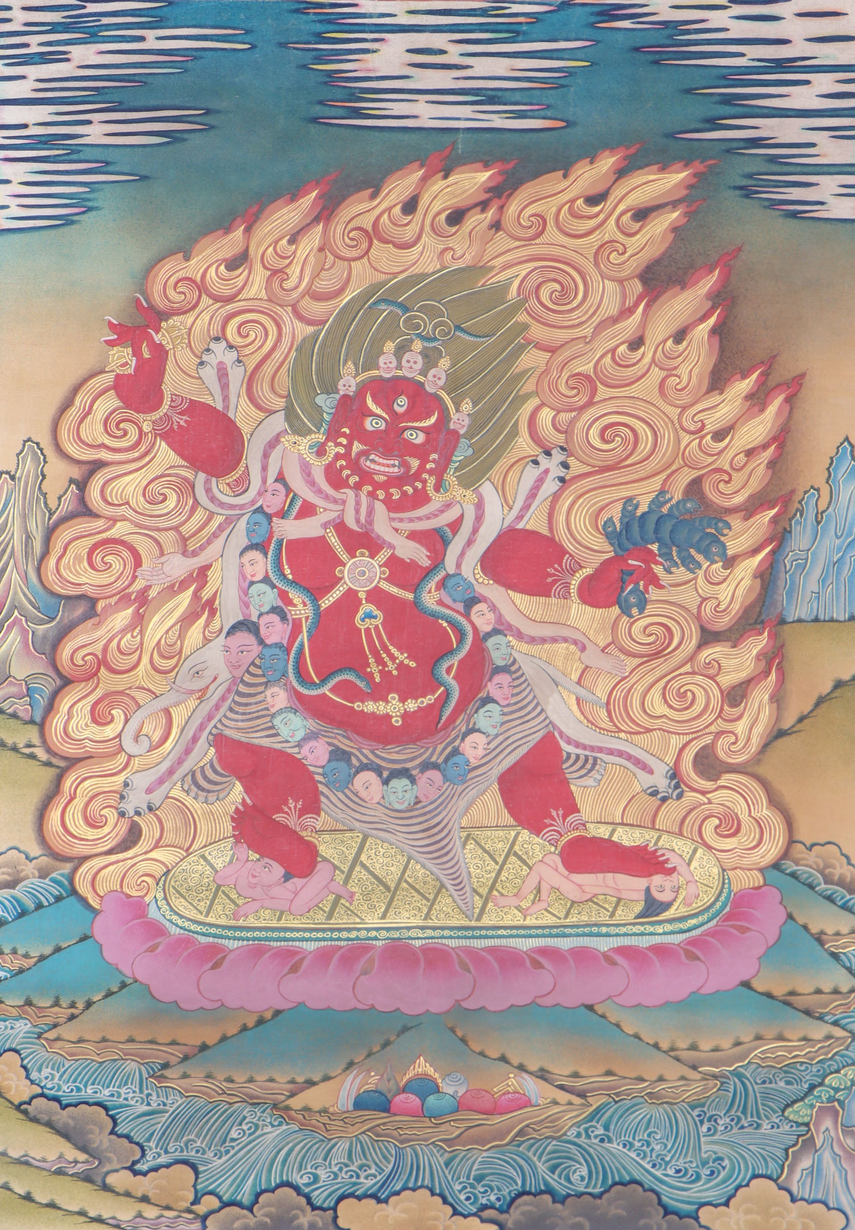 Mahakala Thangka for safeguarding and purifying power,