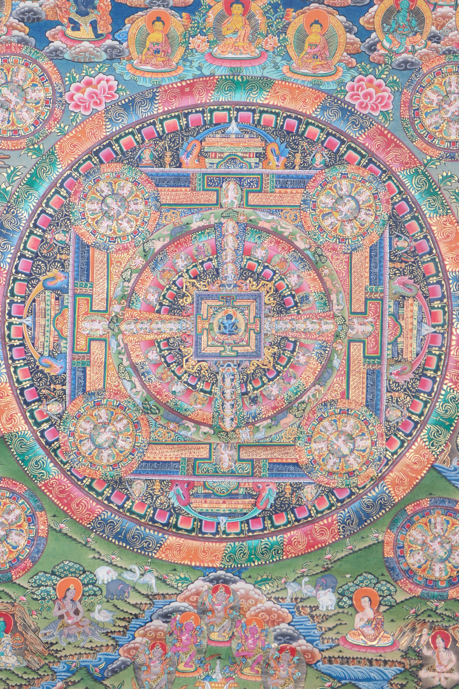  Vajradhara Mandala Thangka assists with meditation, contemplation, and the pursuit of wisdom and compassion. 