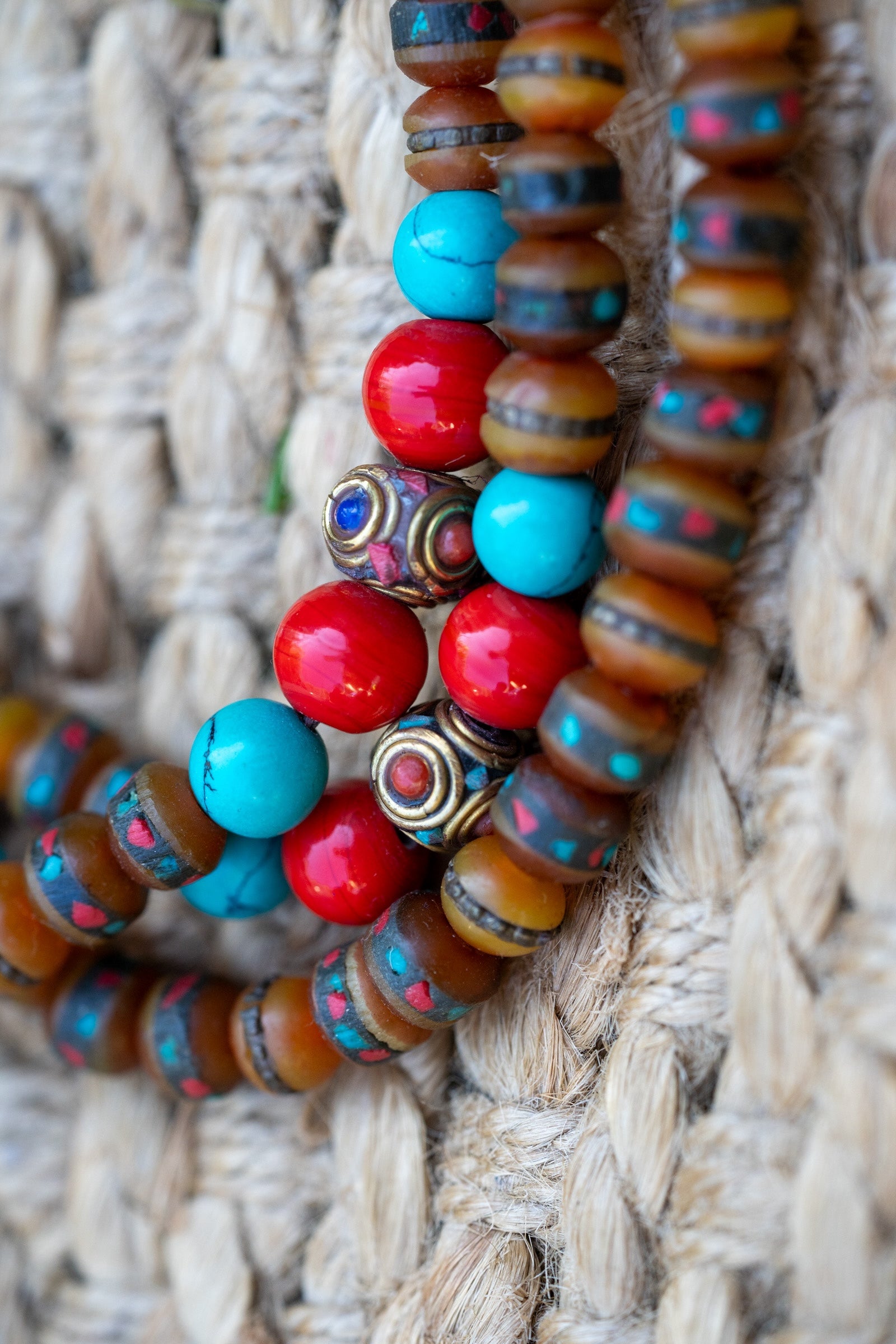 Mixed Bead Coral Mala