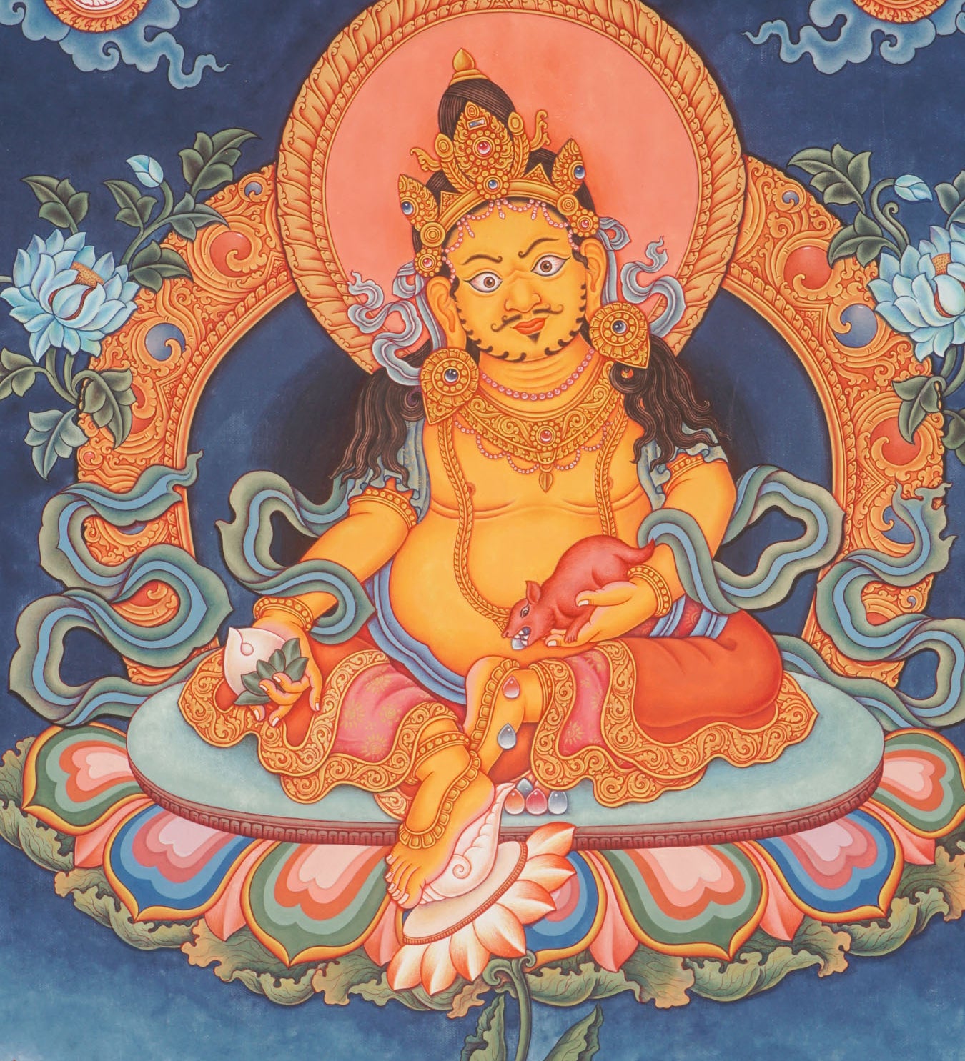 Newari Style Zambala Thangka