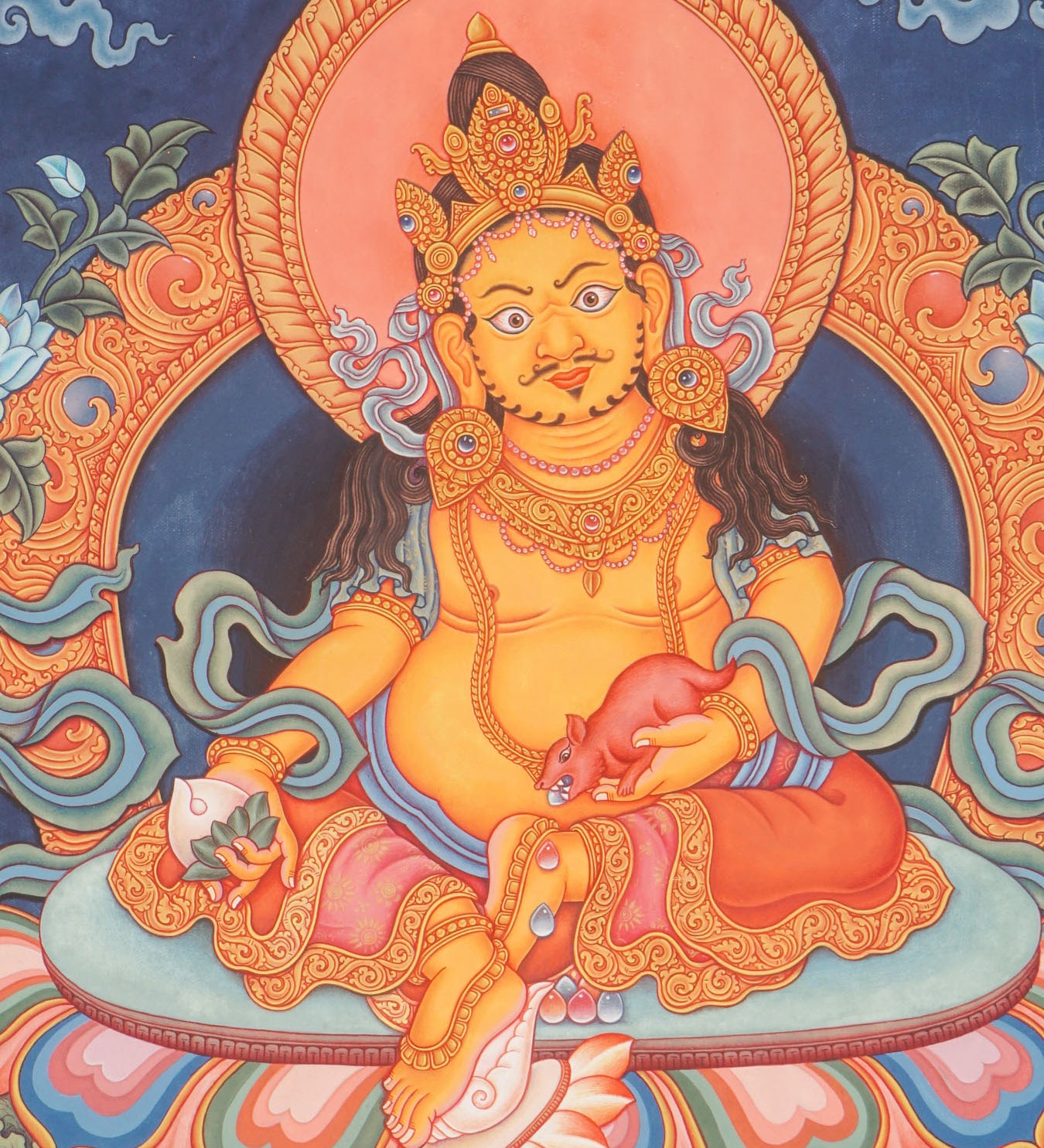 Newari Style Zambala Thangka