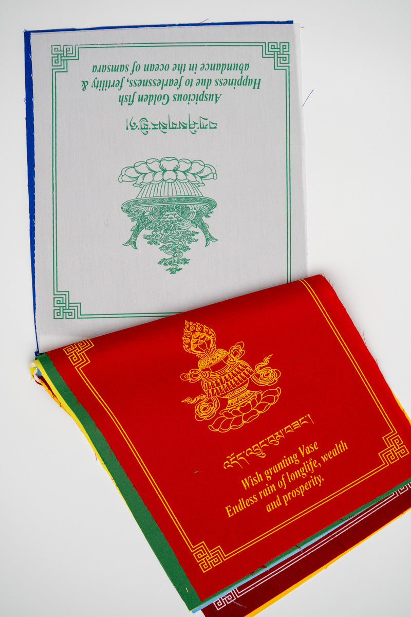 8 Auspicious Symbol Tibetan Prayer Flags