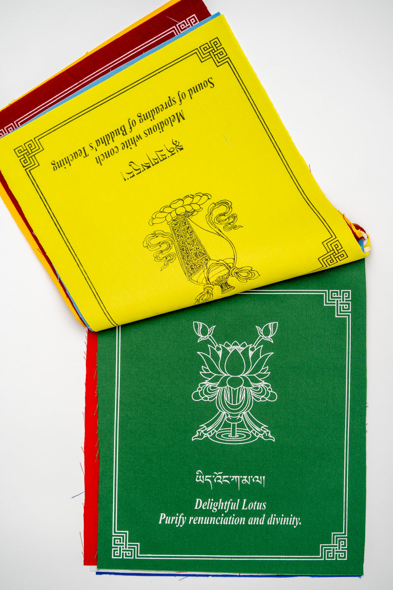 8 Auspicious Symbol Tibetan Prayer Flags