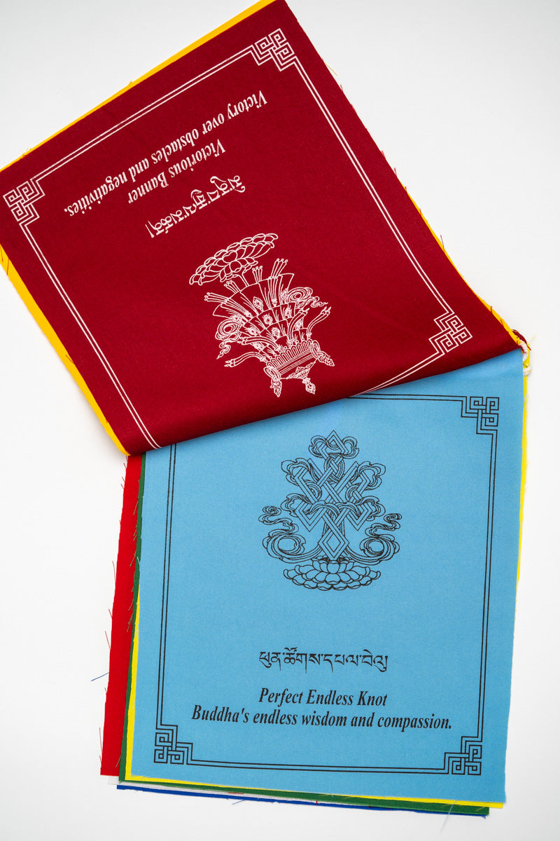 8 Auspicious Symbol Tibetan Prayer Flags