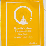 Buddha quote-adorned prayer flag