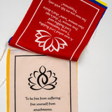 Buddha quote-adorned prayer flag